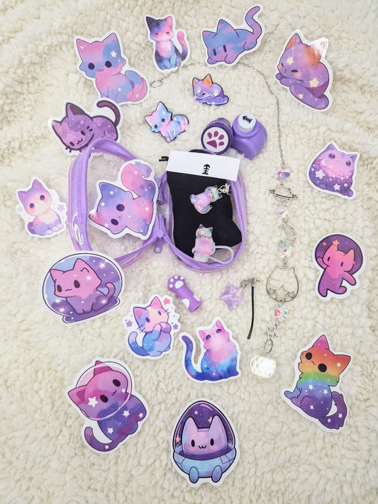 💜 CutiePack #019 💖 Cosmic Purple Cats 🪐😸🟪